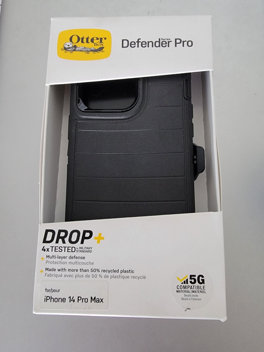 OtterBox Defender Pro Black Rugged Case for iPhone 14 Pro Max